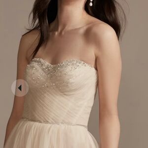NWT Brand new strapless beaded tulle wedding dress